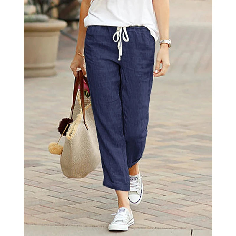 High-Waist Drawstring Harem Pants — Women's | Relaxed Draped Fit | Relaxed Everyday