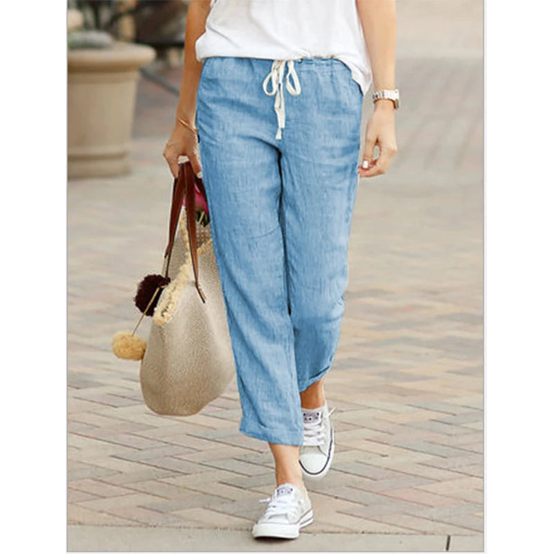 High-Waist Drawstring Harem Pants — Women's | Relaxed Draped Fit | Relaxed Everyday