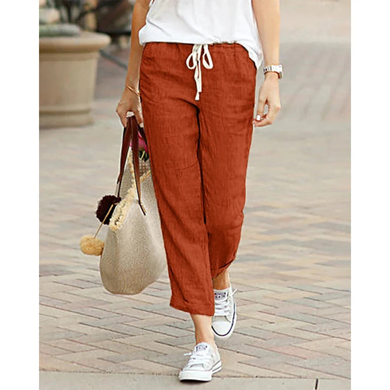 High-Waist Drawstring Harem Pants — Women's | Relaxed Draped Fit | Relaxed Everyday