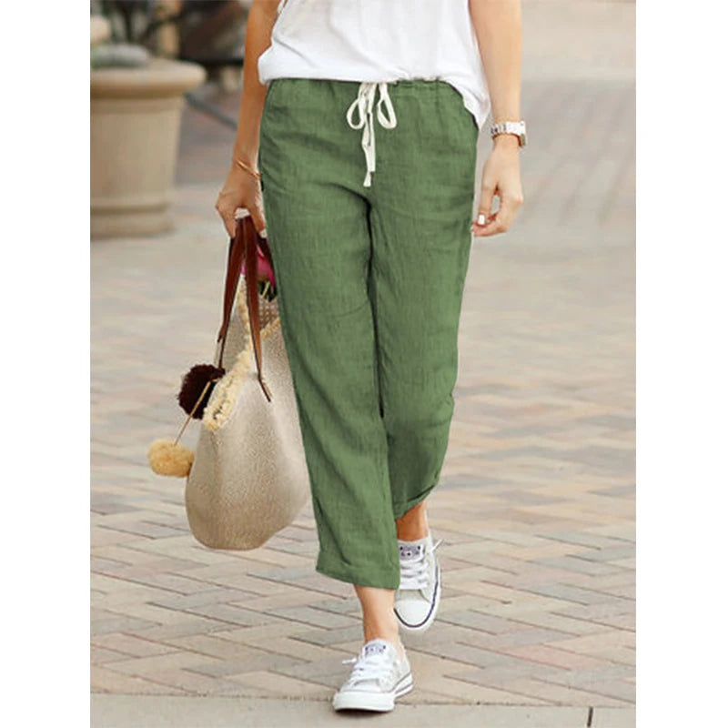 High-Waist Drawstring Harem Pants — Women's | Relaxed Draped Fit | Relaxed Everyday