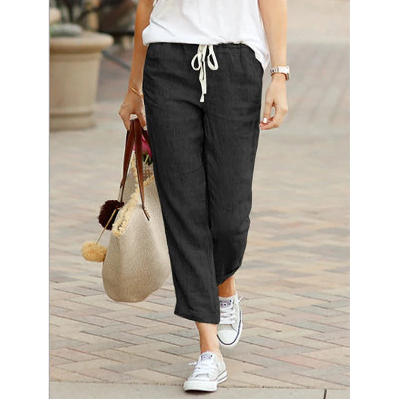 High-Waist Drawstring Harem Pants — Women's | Relaxed Draped Fit | Relaxed Everyday