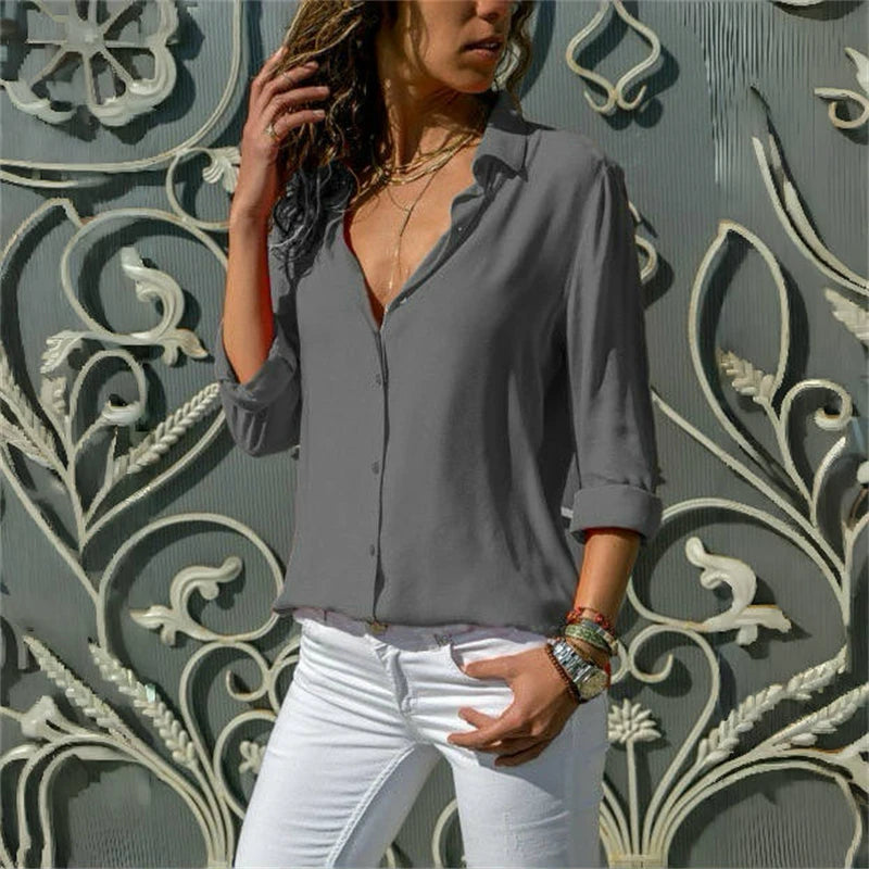 Oversized Woven Resort Shirt — Women's | Relaxed Open Fit | Holiday Essential