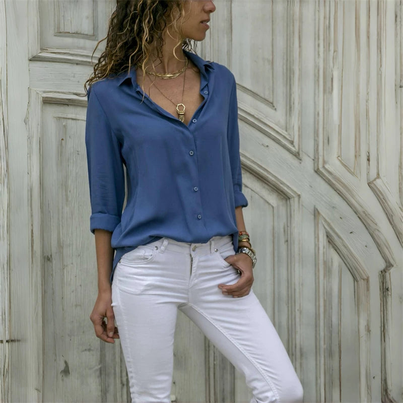 Oversized Woven Resort Shirt — Women's | Relaxed Open Fit | Holiday Essential