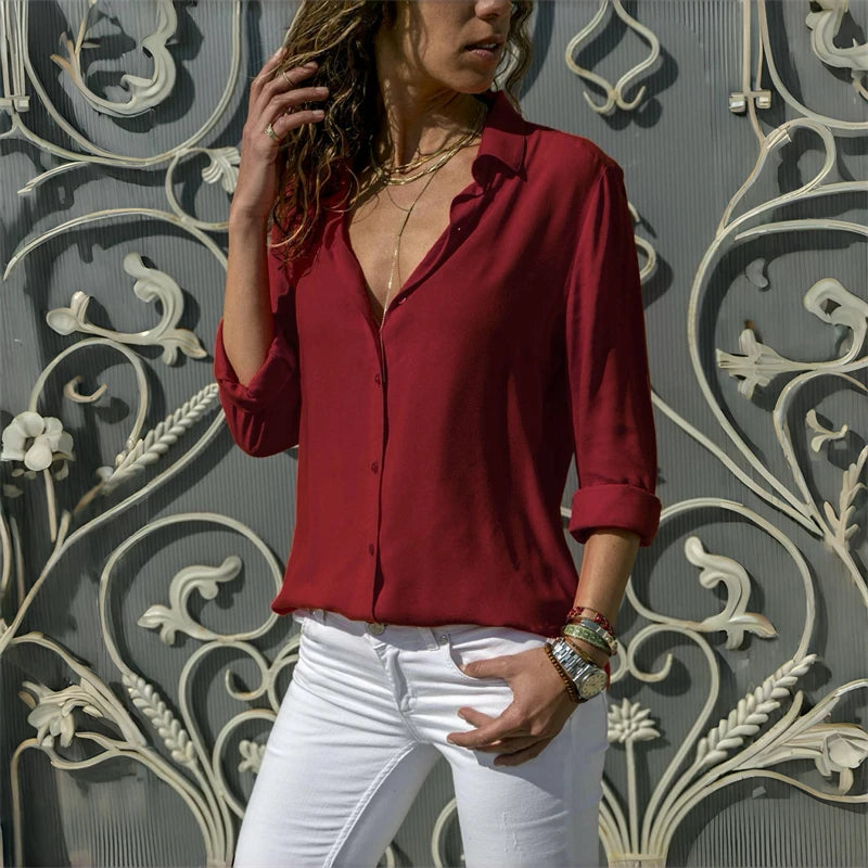 Oversized Woven Resort Shirt — Women's | Relaxed Open Fit | Holiday Essential
