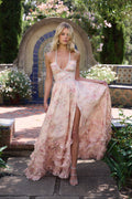 Alexa — The Scarlette Peach Tapestry-Print Woven Dress | Statement Silhouette | Bold & Beautiful