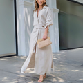 Amara — V-Neck Woven Maxi Dress | Flowing Silhouette | Timeless Elegance