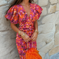 Aria — Printed Woven Midi Dress | Playful Pattern | Easy Everyday Wear