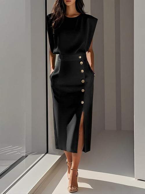 Aspen — Relaxed Woven Midi Dress | Easy Silhouette | Effortless Everyday