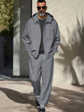 Hooded Woven Jacket & Pants Set — Men's | Relaxed Active Fit | Sleek Casual