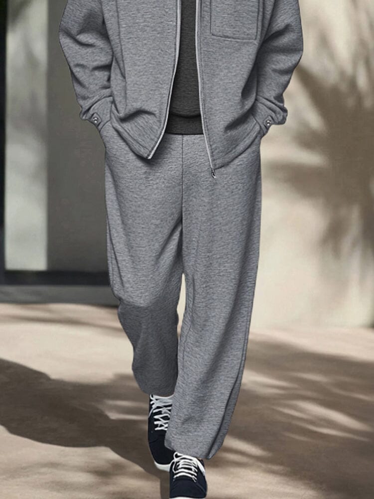 Hooded Woven Jacket & Pants Set — Men's | Relaxed Active Fit | Sleek Casual