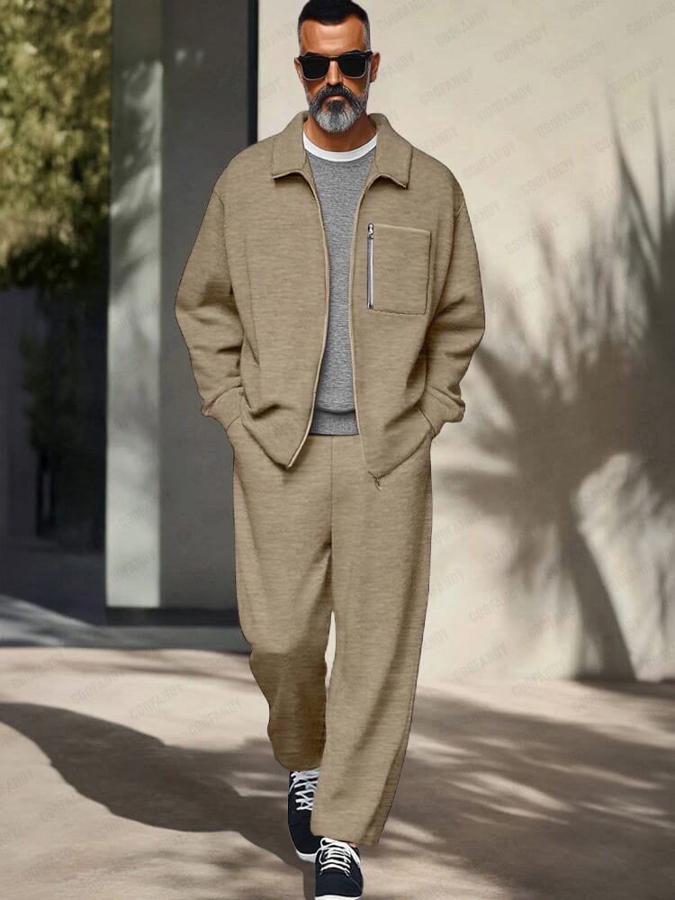 Woven Jacket & Trousers Set — Men's | Regular Fit | Smart Active Casual