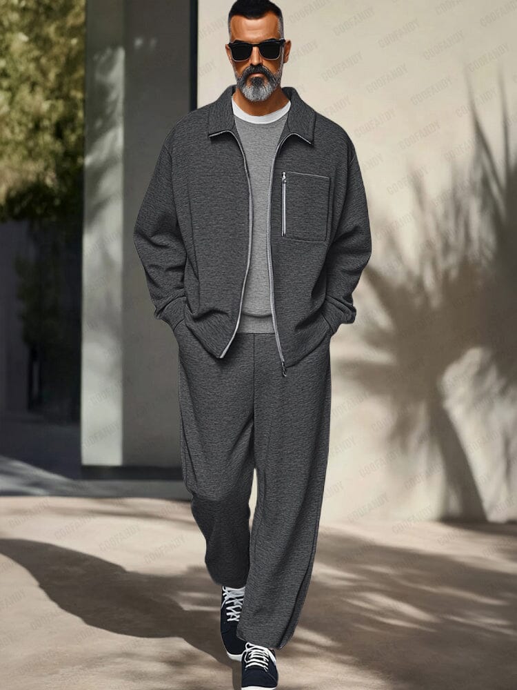 Woven Jacket & Trousers Set — Men's | Regular Fit | Smart Active Casual