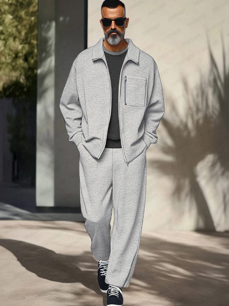 Woven Jacket & Trousers Set — Men's | Regular Fit | Smart Active Casual