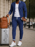 Athletic-Inspired Woven Blazer Set — Men's | Relaxed Fit | Sport-Luxe Casual