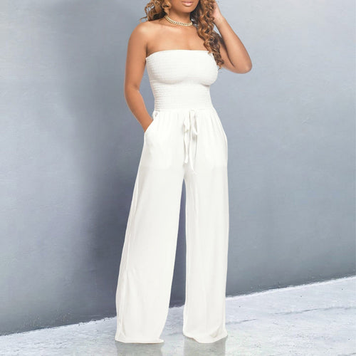 Bella — Off-Shoulder Woven Wide-Leg Jumpsuit | Relaxed Fit | Effortless Chic