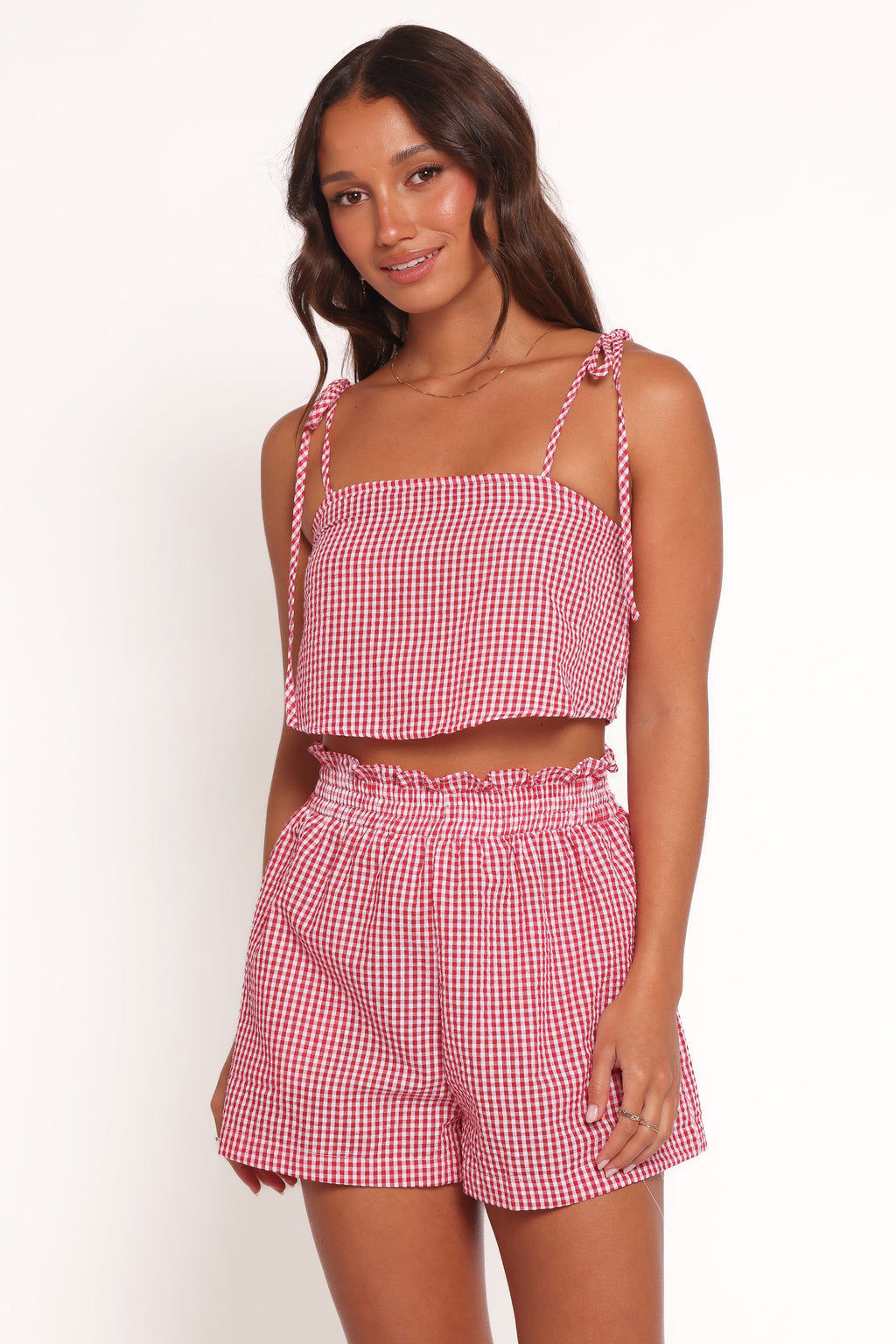 Callum — Gingham Short Set | Cropped Top & Shorts | Weekend Casual