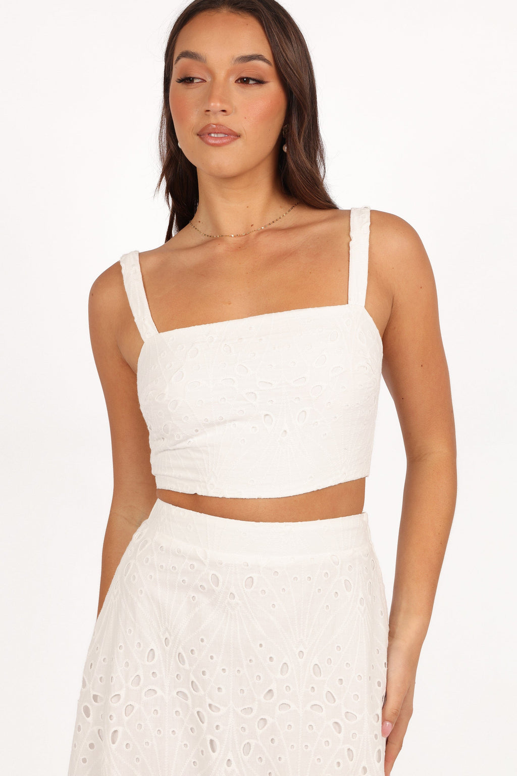 Camellia — White Woven Two-Piece Set | Clean Lines | Classic Refined