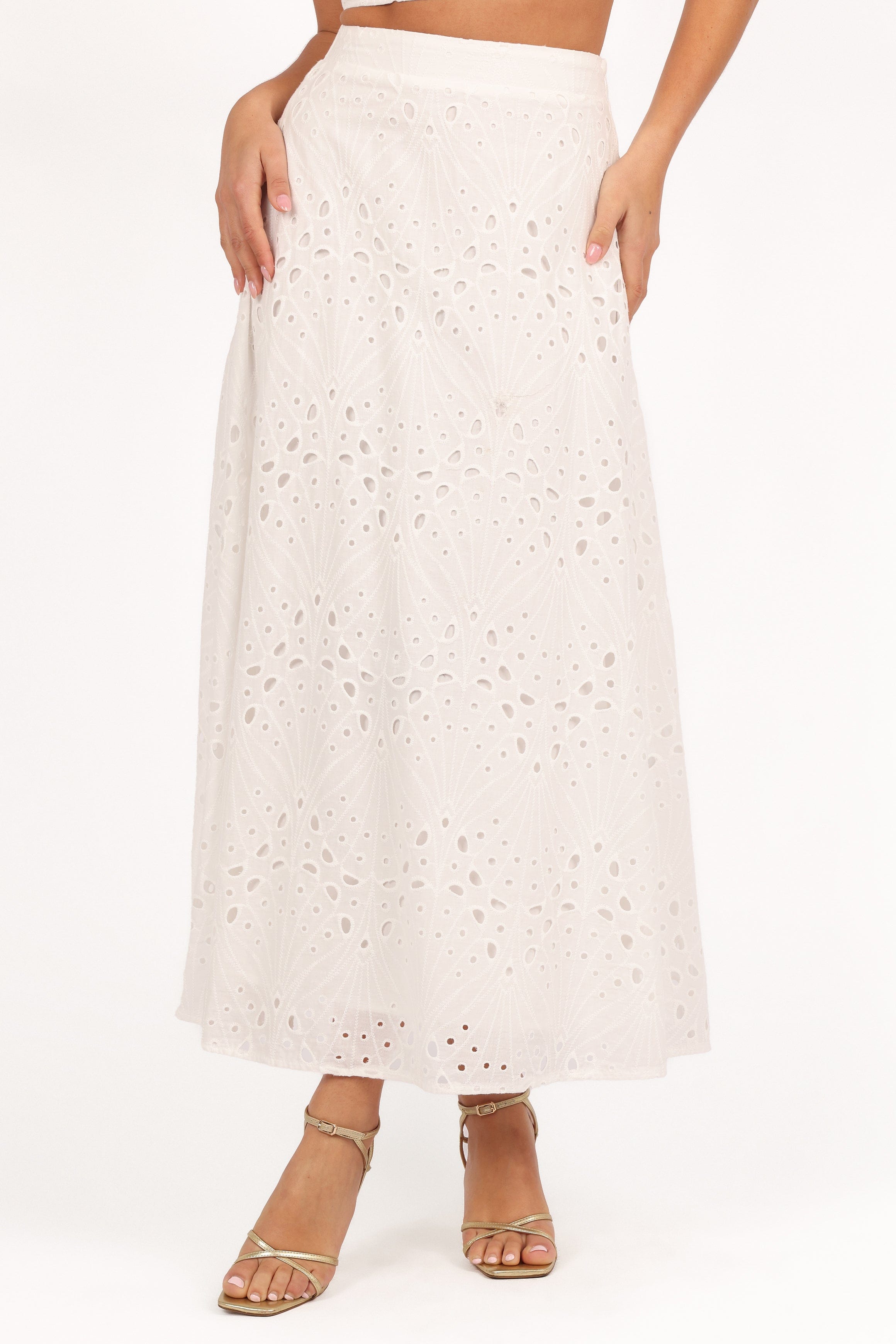 Camellia — White Woven Two-Piece Set | Clean Lines | Classic Refined
