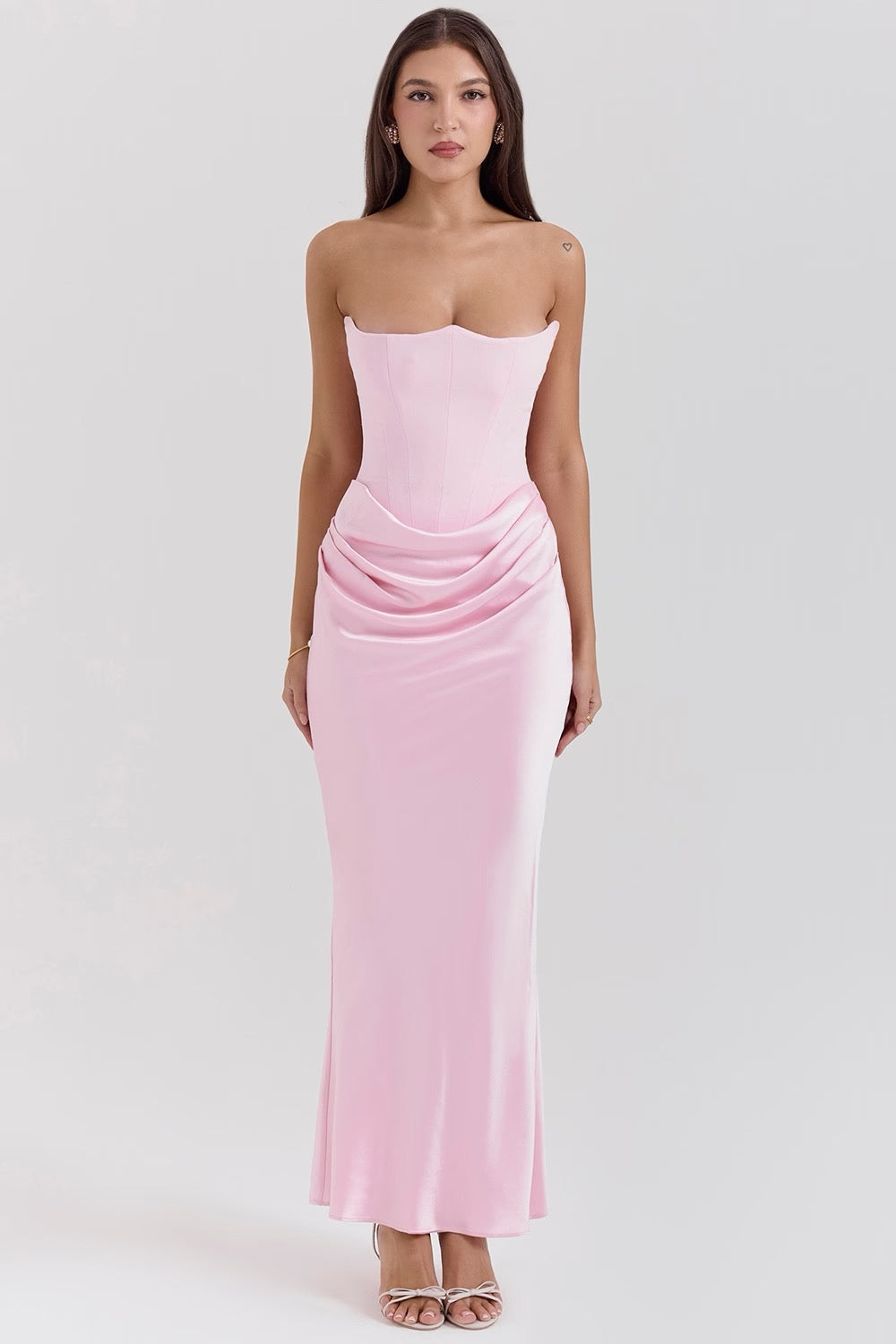 Camellia — Lace Strapless Midi Dress | Fitted Bodice | Feminine Statement