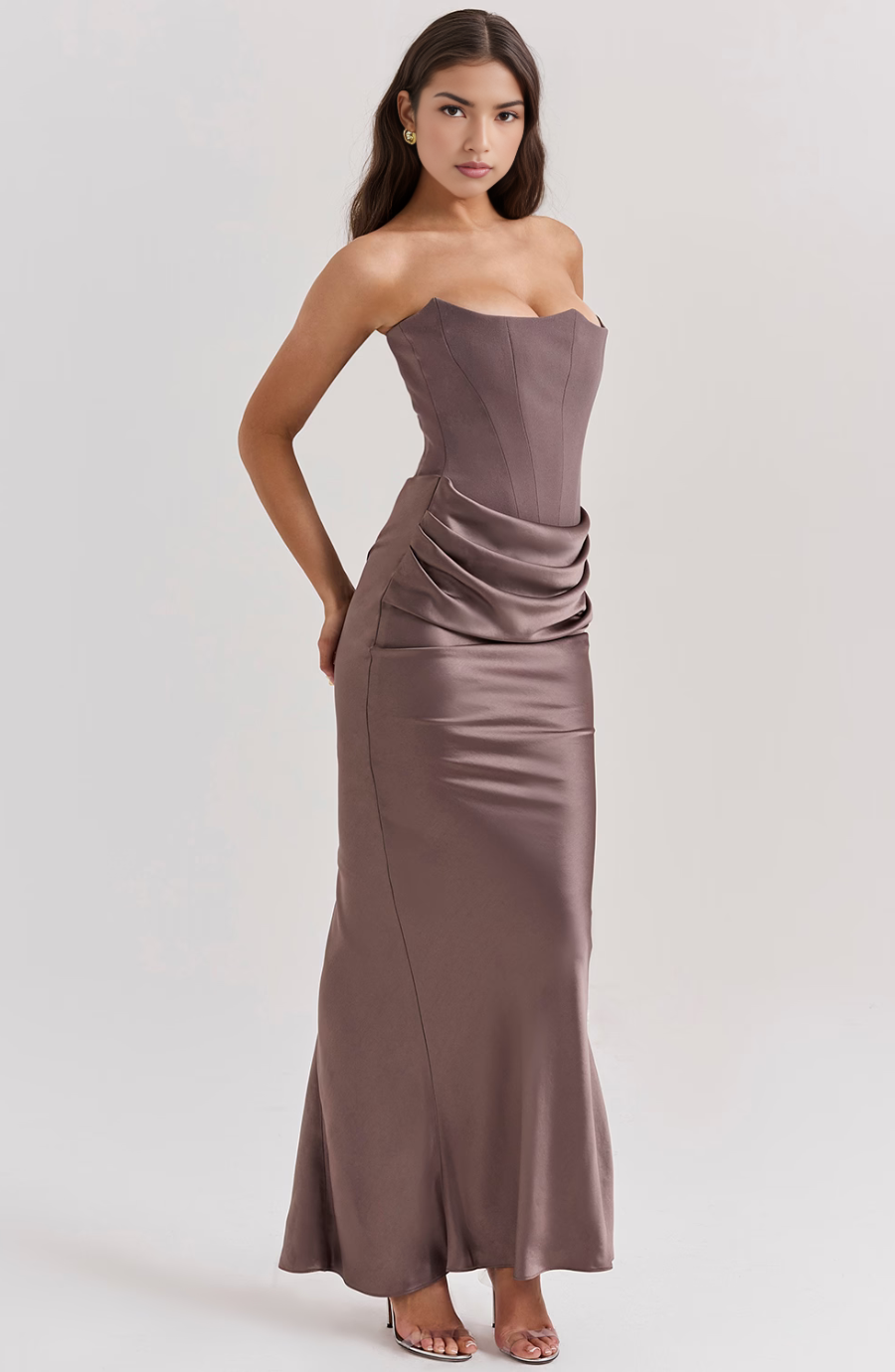 Camellia — Lace Strapless Midi Dress | Fitted Bodice | Feminine Statement