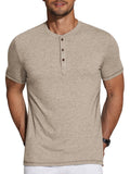 Classic Solid Henley Shirt — Men's | Relaxed Fit | Simple & Sharp