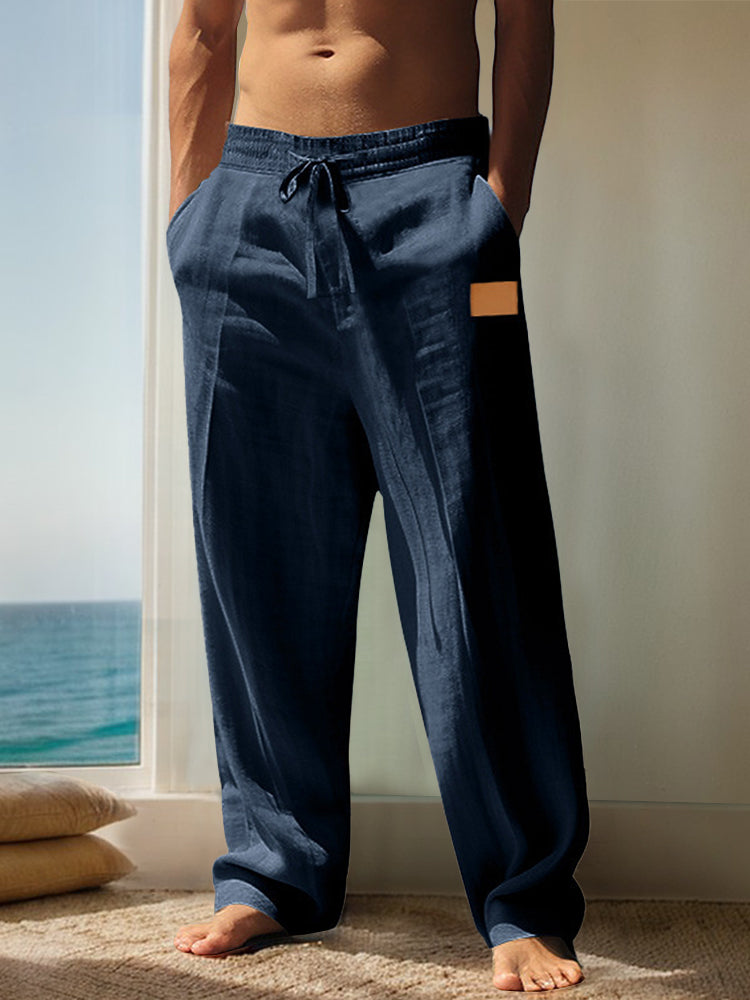 100% Cotton Breathable Trousers — Men's | Relaxed Fit | Clean & Comfortable