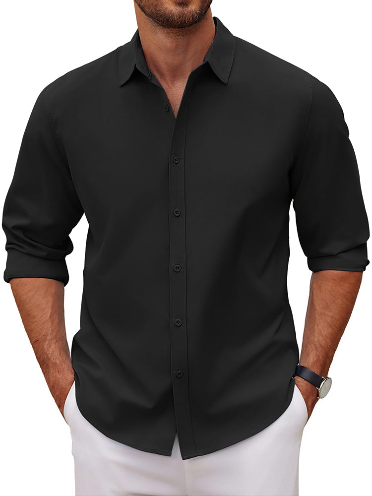 Classic Woven Dress Shirt — Men's | Relaxed Fit | Versatile Smart Casual
