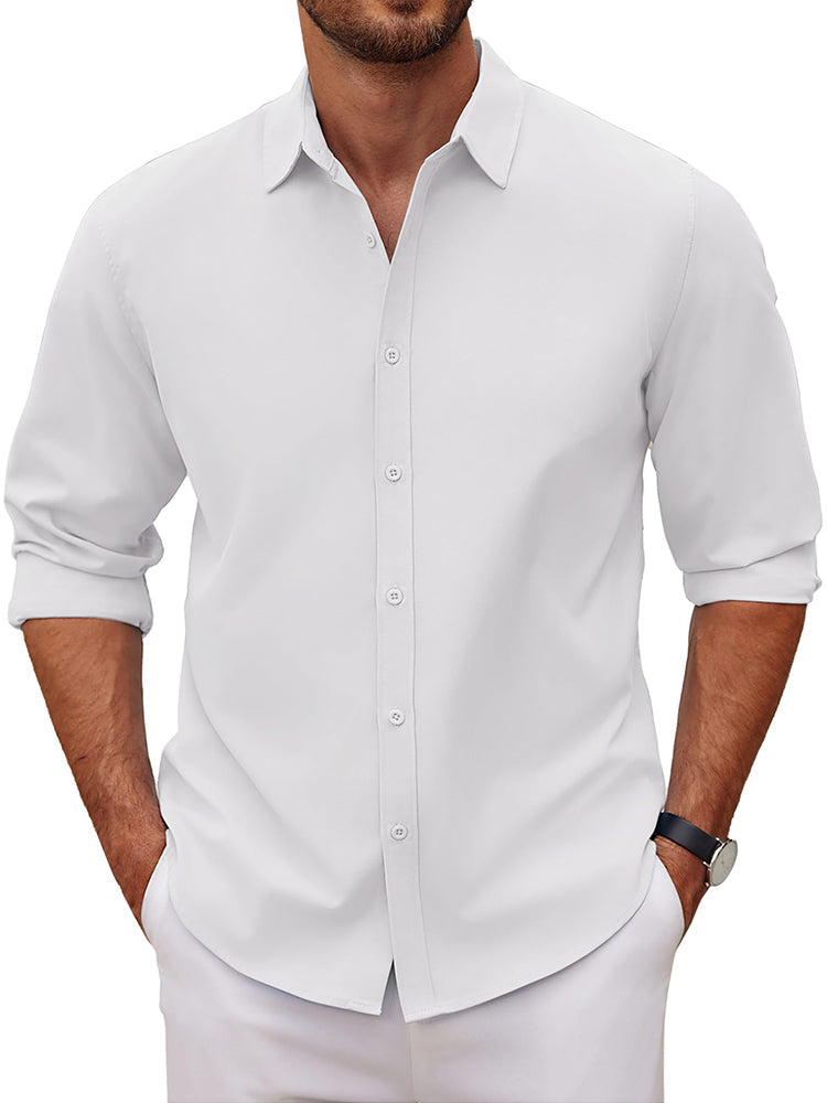 Classic Woven Dress Shirt — Men's | Relaxed Fit | Versatile Smart Casual