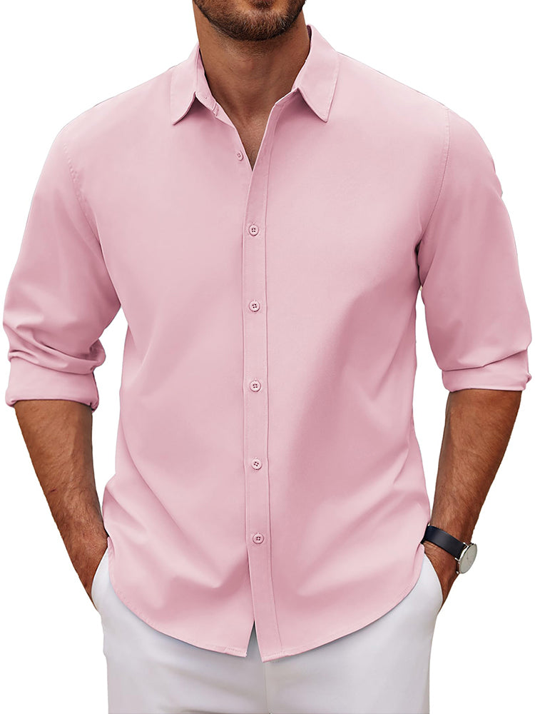 Classic Woven Dress Shirt — Men's | Relaxed Fit | Versatile Smart Casual