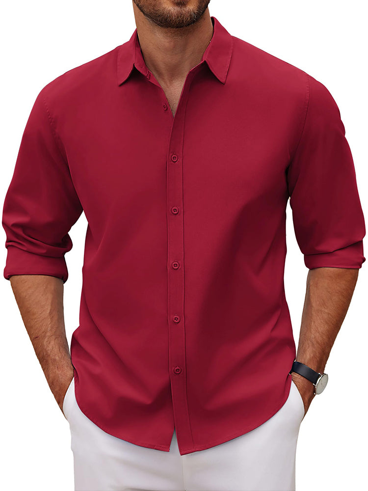 Classic Woven Dress Shirt — Men's | Relaxed Fit | Versatile Smart Casual