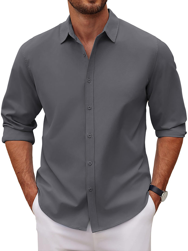 Classic Woven Dress Shirt — Men's | Relaxed Fit | Versatile Smart Casual