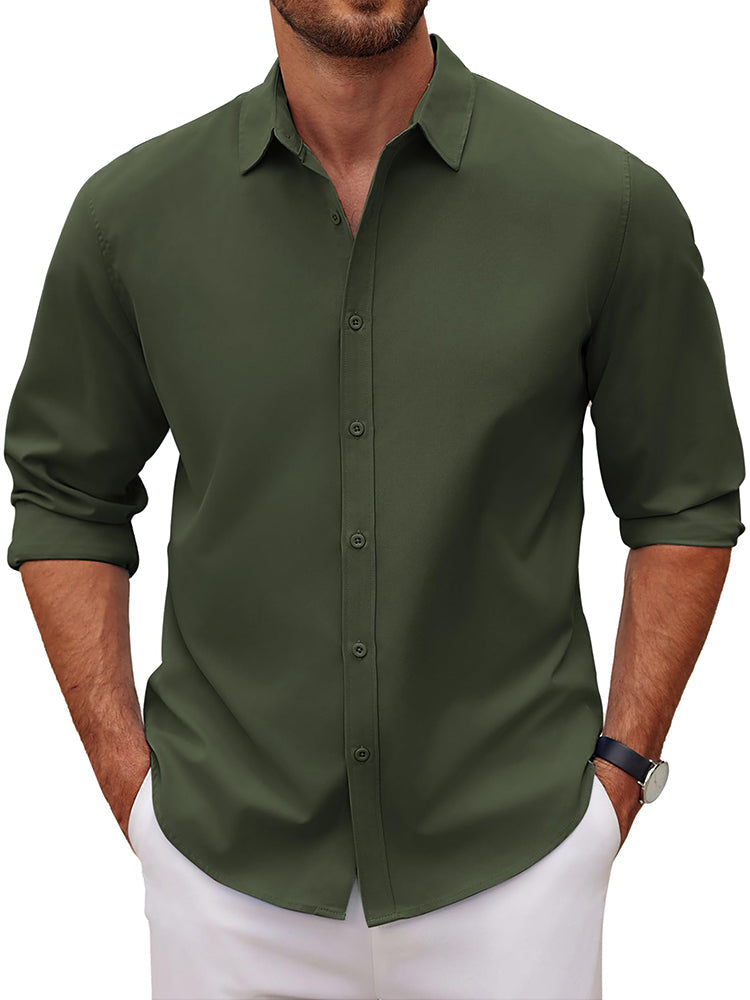 Classic Woven Dress Shirt — Men's | Relaxed Fit | Versatile Smart Casual