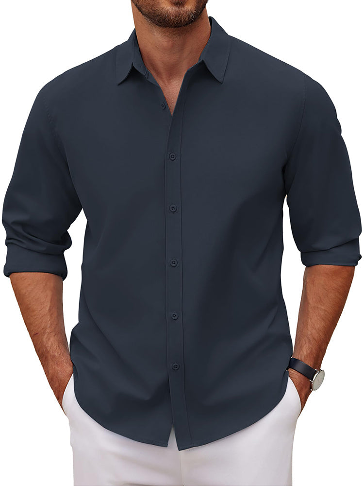 Classic Woven Dress Shirt — Men's | Relaxed Fit | Versatile Smart Casual
