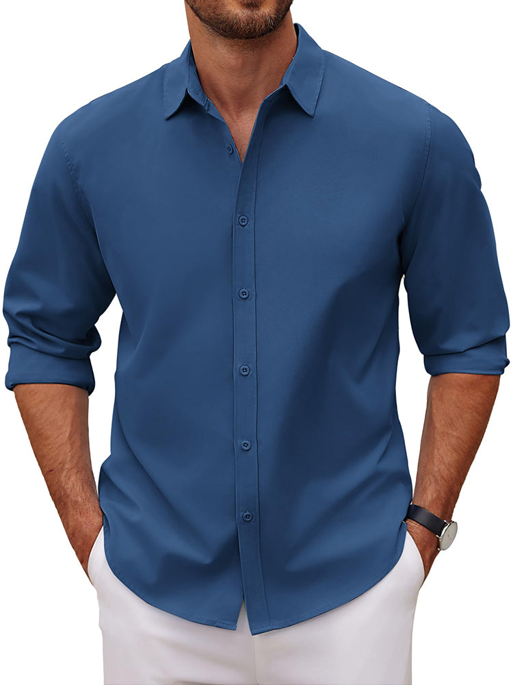 Classic Woven Dress Shirt — Men's | Relaxed Fit | Versatile Smart Casual