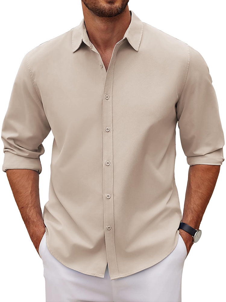 Classic Woven Dress Shirt — Men's | Relaxed Fit | Versatile Smart Casual