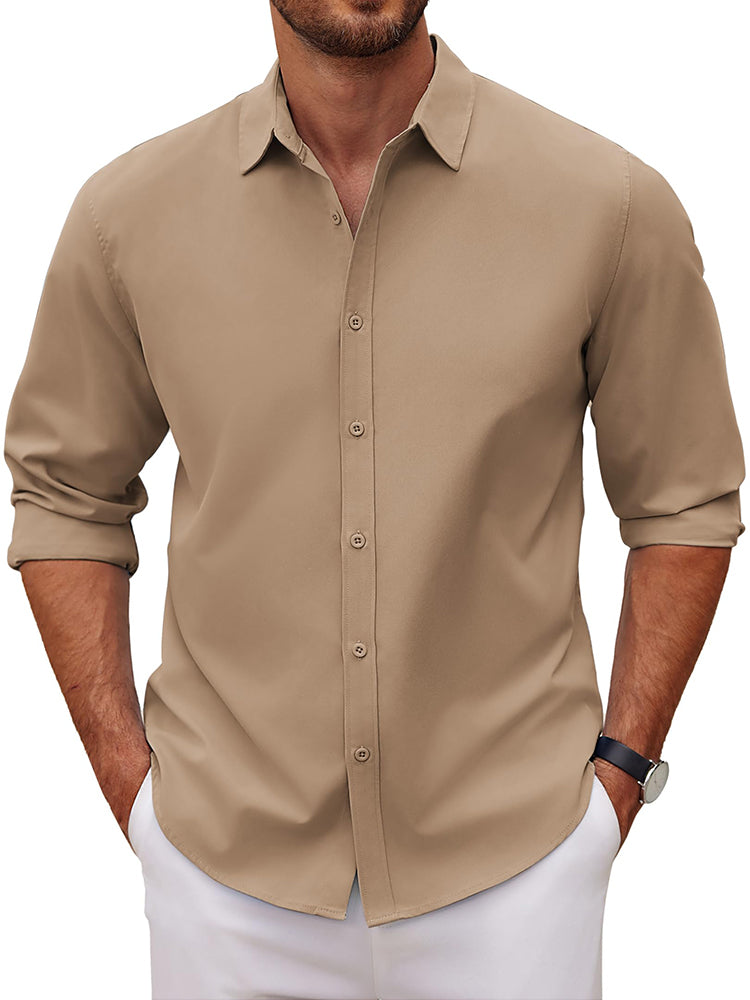 Classic Woven Dress Shirt — Men's | Relaxed Fit | Versatile Smart Casual