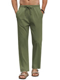 Linen Blend Wide-Leg Yoga Pants — Men's | Relaxed Fit | Breathable Resort
