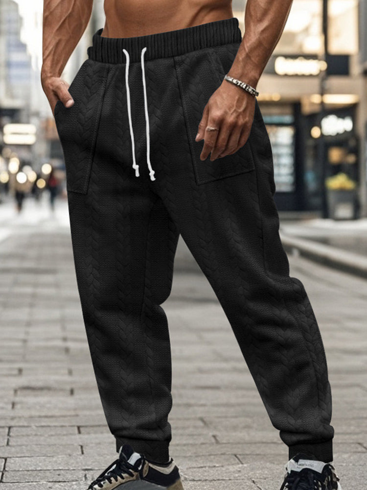 Jacquard Woven Jogger Pants — Men's | Relaxed Active Fit | Textured Everyday