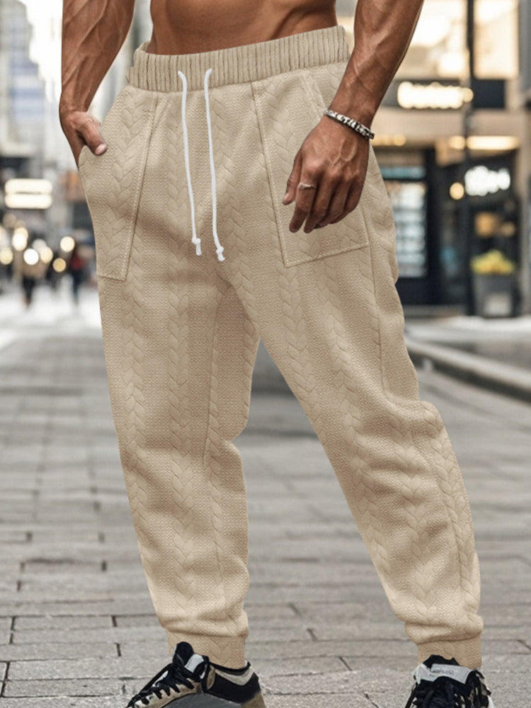 Jacquard Woven Jogger Pants — Men's | Relaxed Active Fit | Textured Everyday