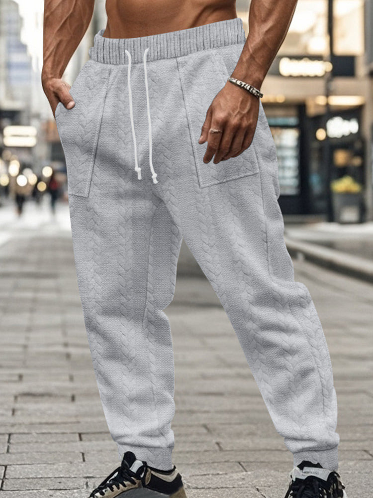 Jacquard Woven Jogger Pants — Men's | Relaxed Active Fit | Textured Everyday