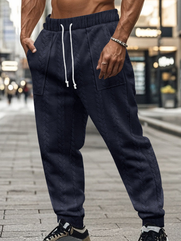 Jacquard Woven Jogger Pants — Men's | Relaxed Active Fit | Textured Everyday