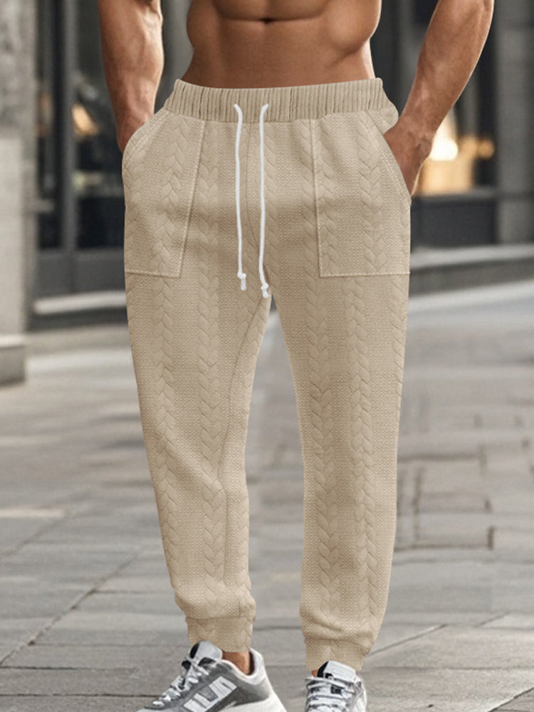 Jacquard Woven Jogger Pants — Men's | Relaxed Active Fit | Textured Everyday