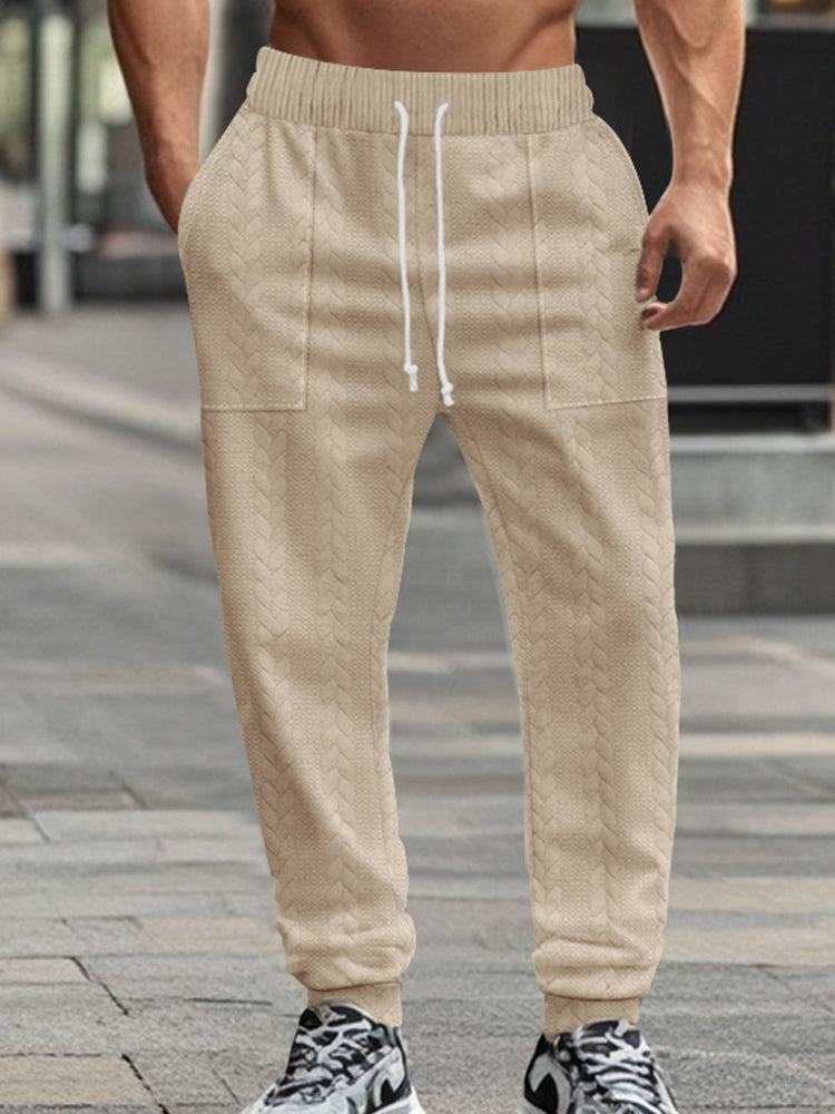 Jacquard Woven Jogger Pants — Men's | Relaxed Active Fit | Textured Everyday