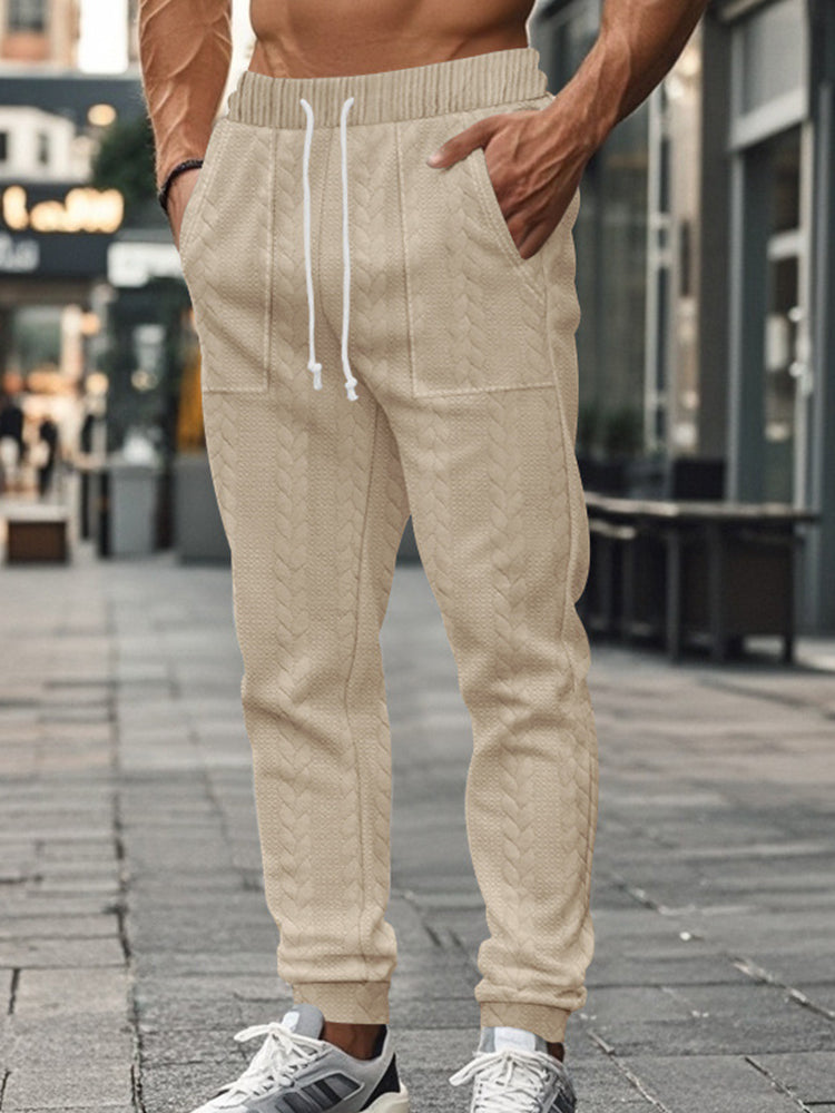 Jacquard Woven Jogger Pants — Men's | Relaxed Active Fit | Textured Everyday