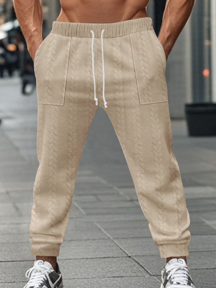 Jacquard Woven Jogger Pants — Men's | Relaxed Active Fit | Textured Everyday