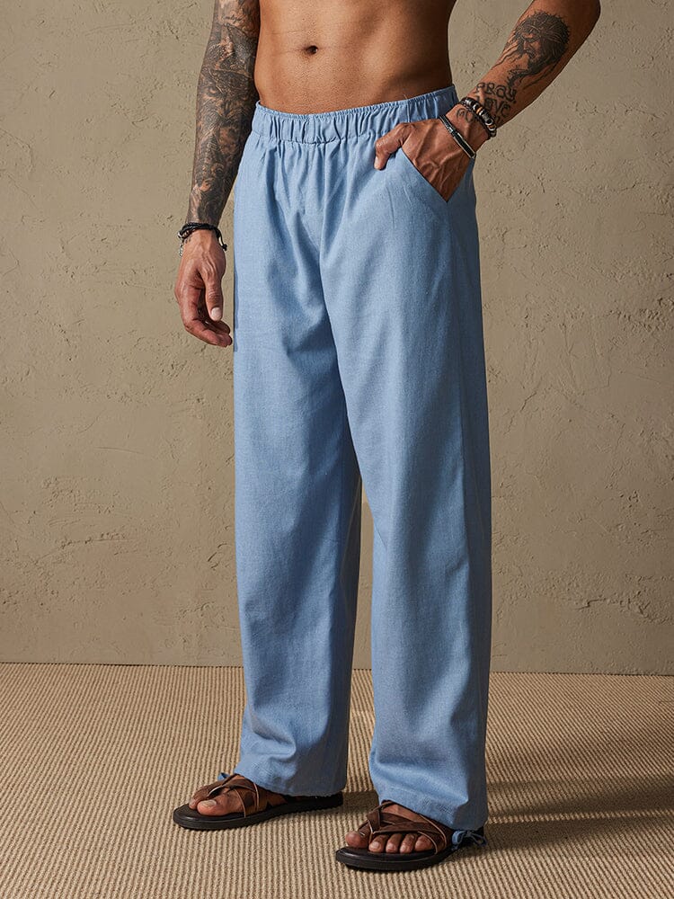 Loose Cotton Beach Pants — Men's | Relaxed Fit | Breezy Coastal Essential