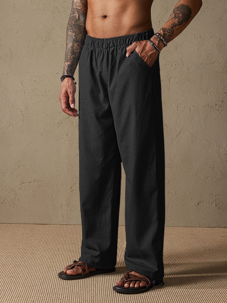 Loose Cotton Beach Pants — Men's | Relaxed Fit | Breezy Coastal Essential