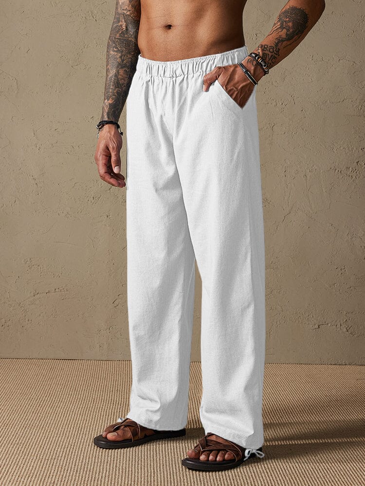 Loose Cotton Beach Pants — Men's | Relaxed Fit | Breezy Coastal Essential