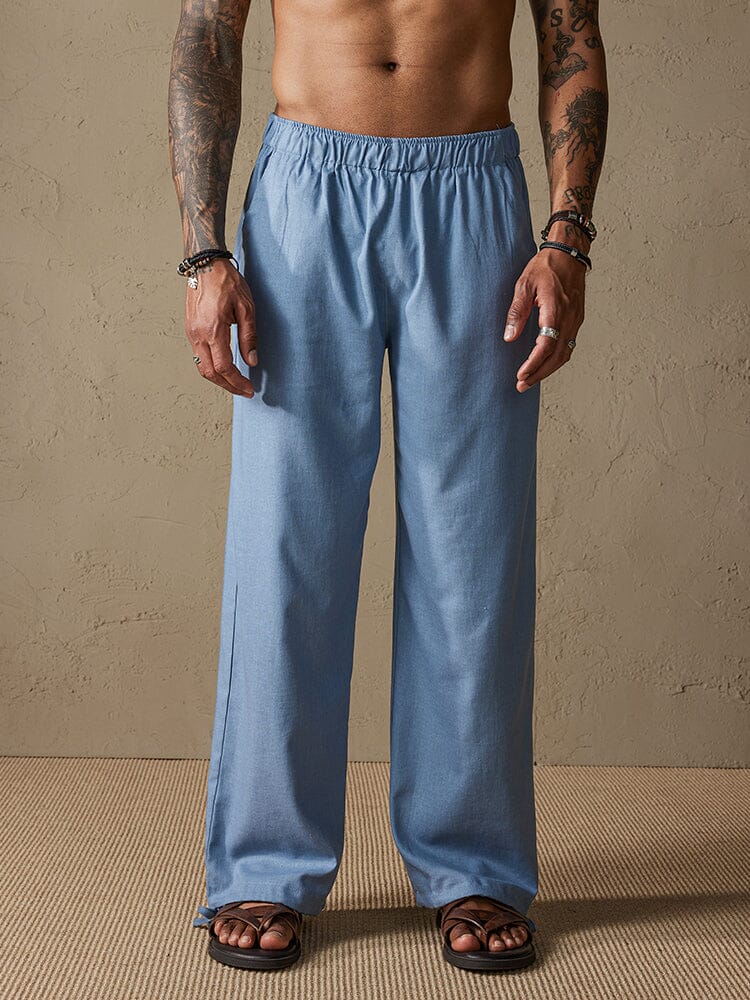 Loose Cotton Beach Pants — Men's | Relaxed Fit | Breezy Coastal Essential