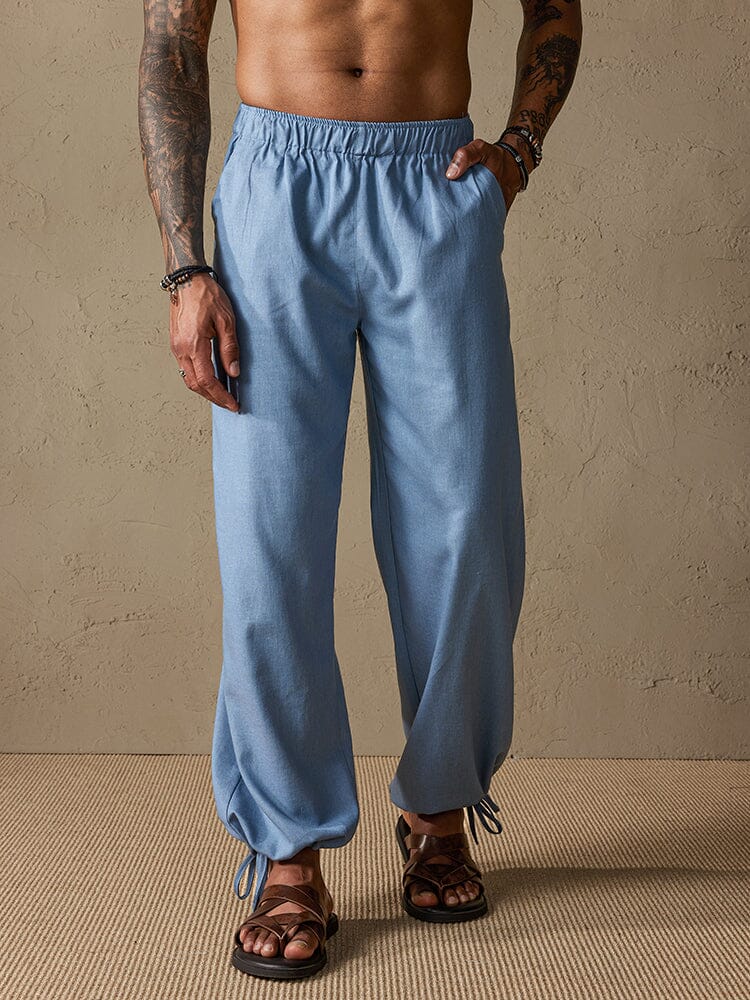 Loose Cotton Beach Pants — Men's | Relaxed Fit | Breezy Coastal Essential